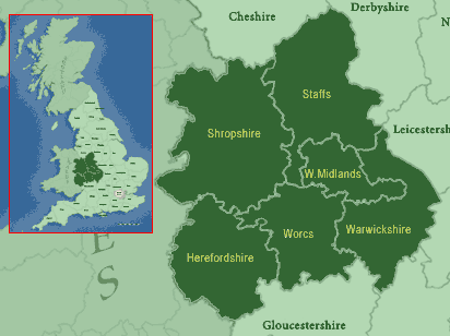 West Midlands Map